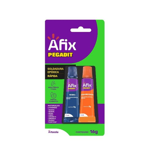 [2402030244] (NC) AFIX PEGADIT SOLDADURA EPÓXICA RÁPIDA 16 GR - Caja de 12